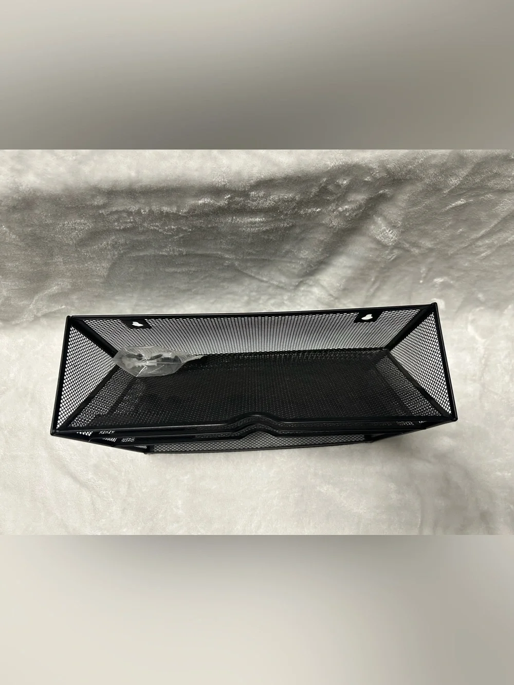 Black 3 Pockets Mesh Wall File Hanging Folder Holder Organizer Bottom Flat Tray